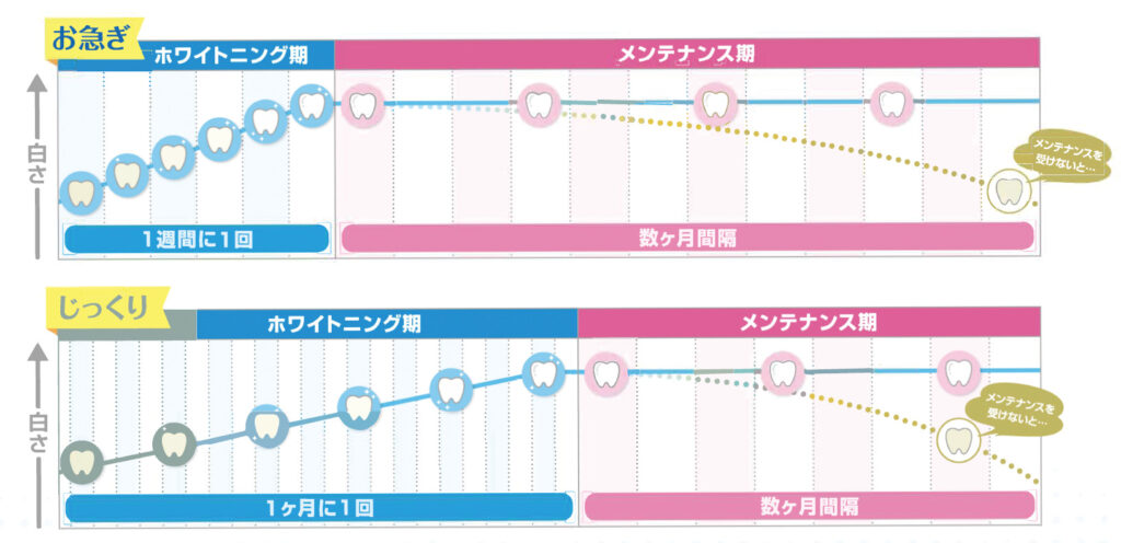 目標に合わせた来院ペース